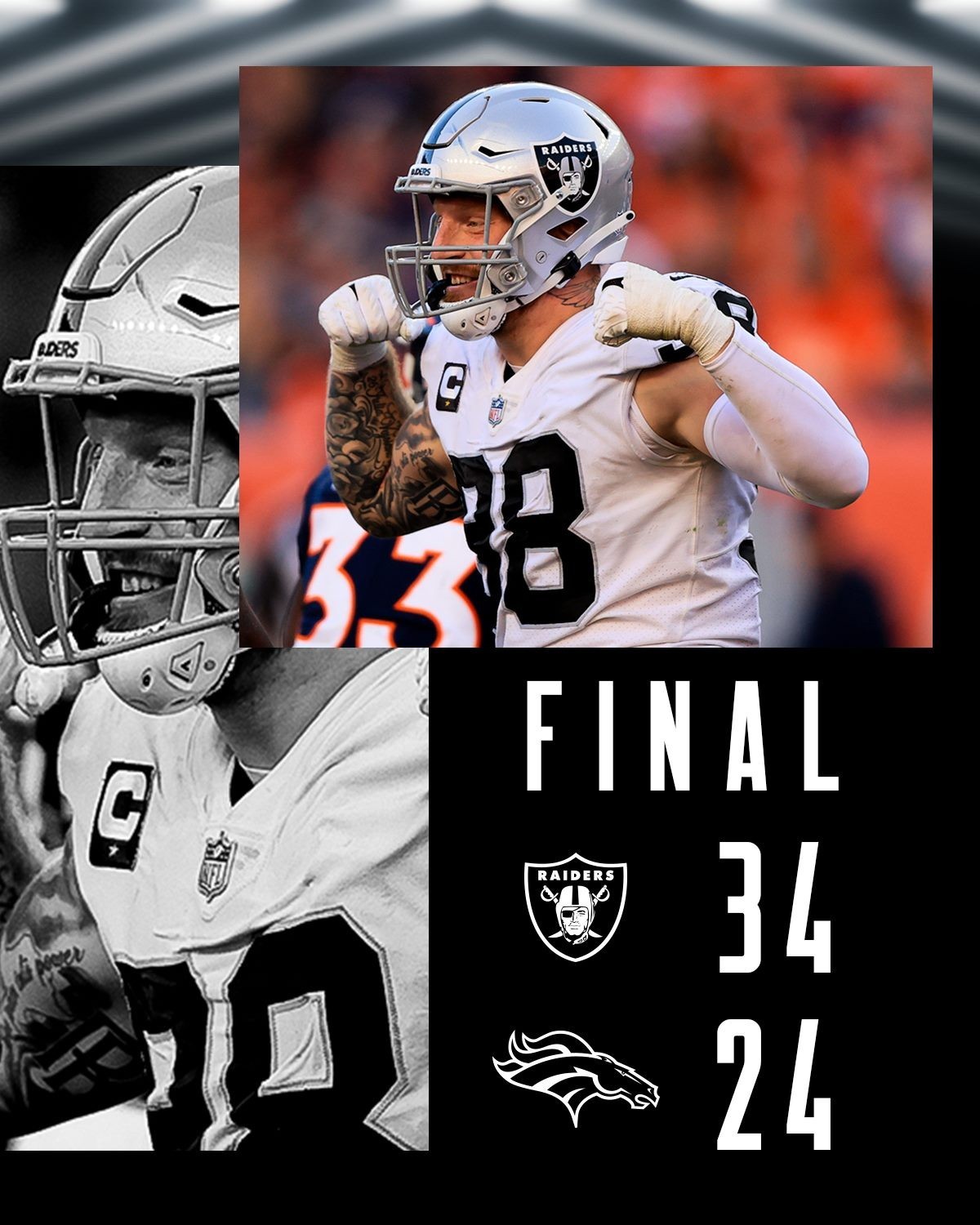 Las Vegas Raiders rebound with a win over the Denver Broncos