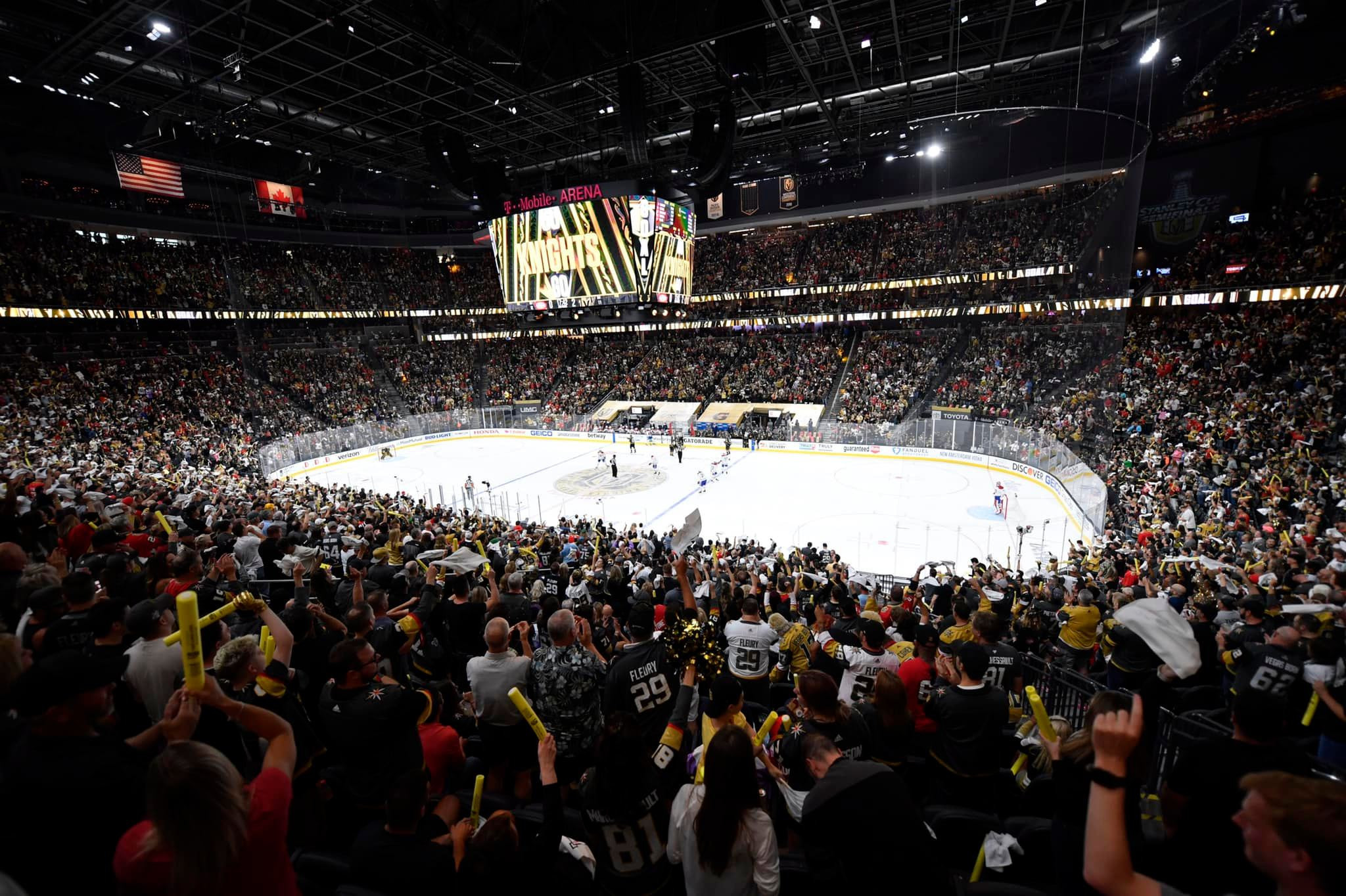 #2 Las Vegas Golden Knight  Brett Howden stretchered off the ice after going head first into the boards.